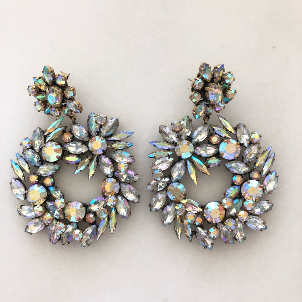Crew Iridescent Rhinestone Earrings